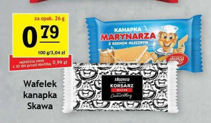 Wafelek Korsarz z nadzieniem kokosowym Skawa promocja w Gram Market