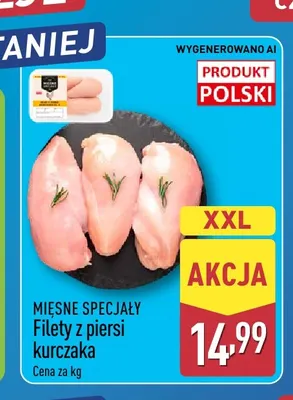 Filety z piersi kurczaka Mięsne Specjały promocja w Aldi