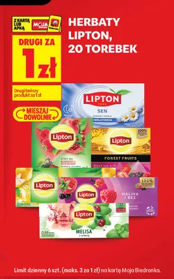 Herbata czarna Lipton Forest Fruits promocja w Biedronka
