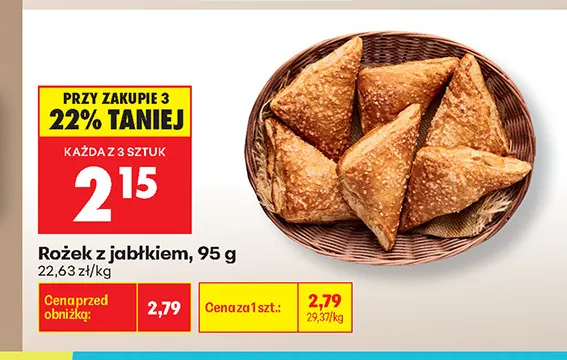 Rożek z jabłkiem promocja w Biedronka