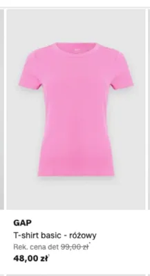 T-shirt basic GAP różowy promocja w Lounge by Zalando