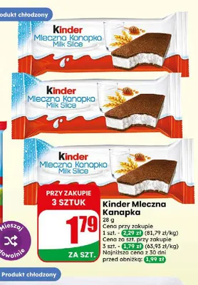 Kinder Mleczna Kanapka promocja w Dino