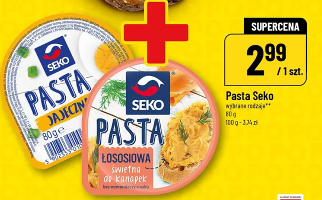 Pasta jajeczna Seko promocja w POLOmarket