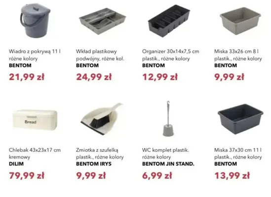 Miska plastik różne kolory promocja w Nela