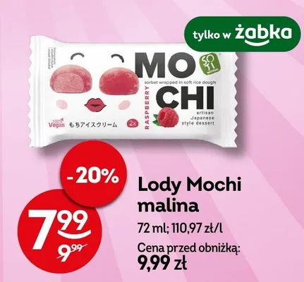 Lody Mochi malina promocja w Żabka