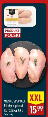 Filety z piersi kurczaka XXL Mięsne Specjały promocja w Aldi