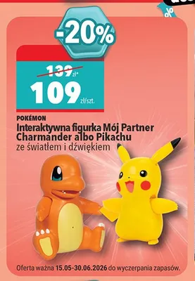 Interaktywna figurka Pokémon Mój Partner Pikachu ze światłem i dźwiękiem promocja w Biedronka