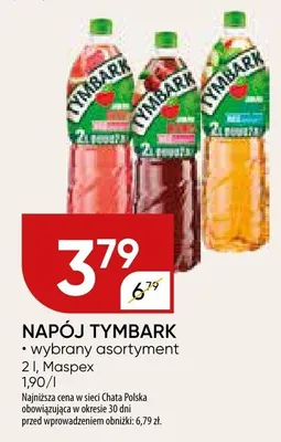Napój TYMBARK wybrany asortyment promocja w Chata Polska
