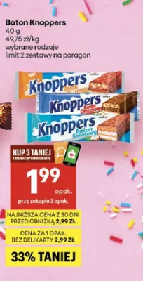 Baton Knoppers promocja w Delikatesy Centrum