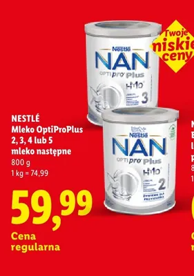 Mleko następne Nestlé NAN OptiPro Plus 4 promocja w Lidl