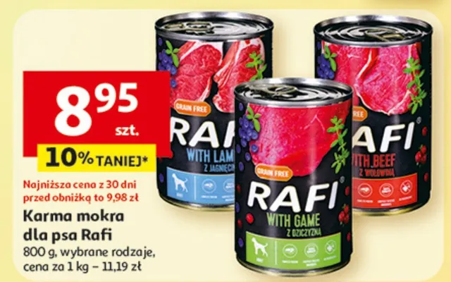 Karma mokra dla psa, różne rodzaje promocja w Auchan
