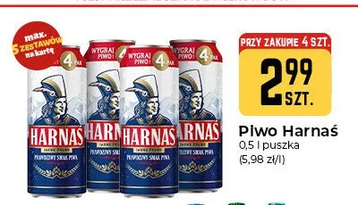 Piwo Harnaś Jasne Pełne promocja w Społem Częstochowa
