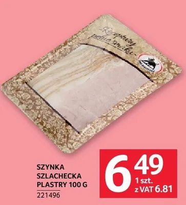 Szynka szlachecka plastry promocja w Selgros