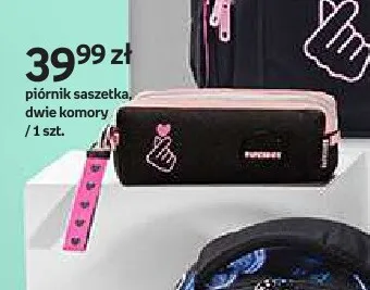 Piórnik saszetka dwukomorowy BackUP różowy promocja w Empik