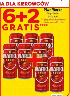 Piwo Warka Grupa Żywiec 0.5l puszka promocja w POLOmarket