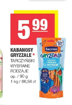 Kabanosy Gryzzale Tarczyński promocja w SPAR