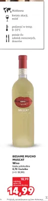 Wino białe Besame Mucho Muscat półsłodkie promocja w Kaufland