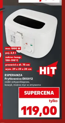 Frytkownica EKG012 Esperanza promocja w Kaufland