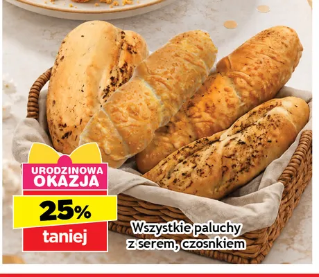 Paluchy z serem, czosnkiem promocja w Gram Market