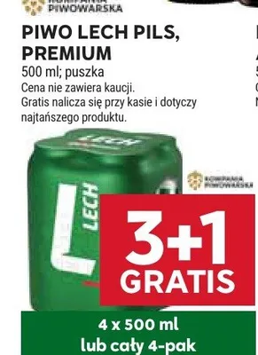 Piwo Lech Pils, Premium promocja w Stokrotka