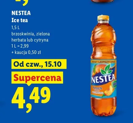 Ice tea brzoskwinia Nestea promocja w Lidl