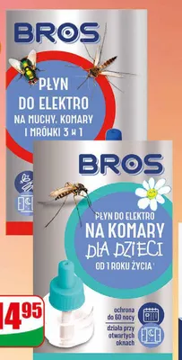 Płyn do elektro na muchy komary i mrówki 3w1 Bros promocja w Dino
