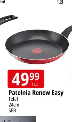 Patelnia Renew Easy Tefal 24 cm promocja w Leclerc