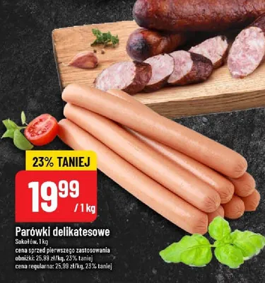 Parówki delikatesowe promocja w POLOmarket