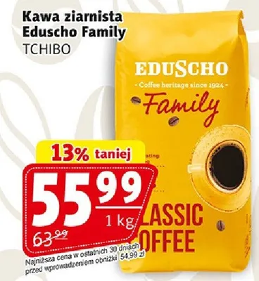 Kawa ziarnista Eduscho Family promocja w Prim Market