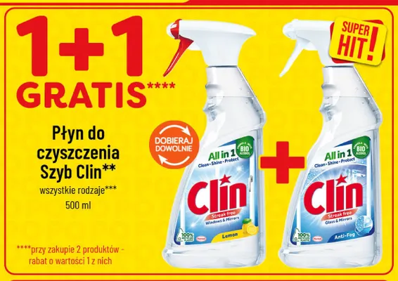 Płyn do czyszczenia szyb Clin Anti-Fog promocja w POLOmarket
