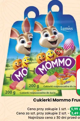 Cukierki Mommo Fruu  promocja w Dino