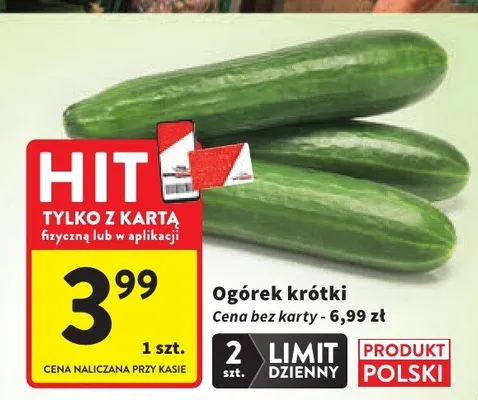 Ogórek krótki promocja w Intermarche