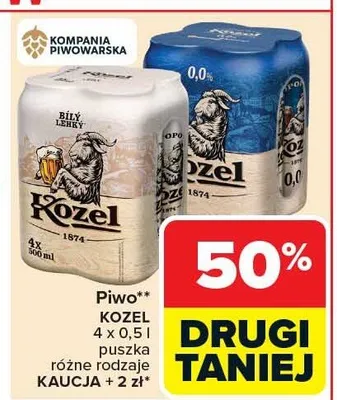 Piwo Kozel promocja w Carrefour Market