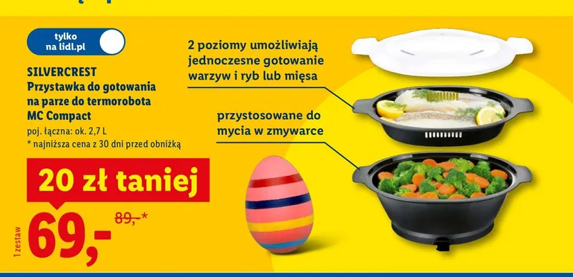 Przystawka do gotowania na parze do termorobota MC Compact promocja w Lidl