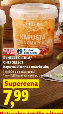 Kapusta kiszona z marchewką Ryneczek Lidla promocja w Lidl