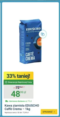 Kawa ziarnista Eduscho Caffè Crema promocja w ERLI