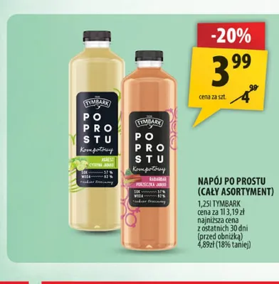Napój Tymbark Po Prostu Agrest Cytryna Jabłko promocja w Arhelan