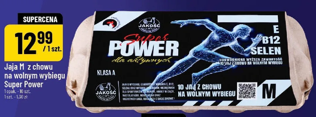 Jaja M z chowu na wolnym wybiegu Super Power promocja w POLOmarket