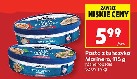 Pasta z tuńczyka różne rodzaje promocja w Biedronka