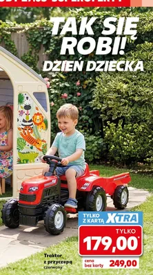 Traktor z przyczepą czerwony promocja w Kaufland