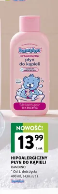 Hipoalergiczny płyn do kąpieli Bambino promocja w Intermarche
