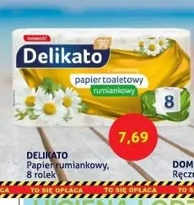 Papier toaletowy rumiankowy Delikato promocja w Blue Stop