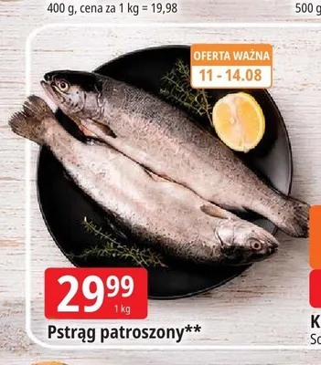 Pstrąg patroszony promocja w Leclerc