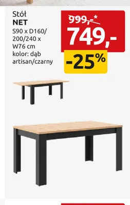 Stół Net promocja w Black Red White