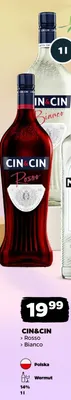 Wermut CIN&CIN Bianco 14% polski promocja w Netto