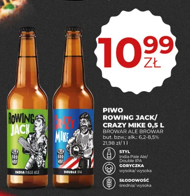 Piwo Rowing Jack AleBrowar promocja w Duży Ben