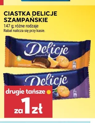 Ciastka Delicje Szampańskie promocja w Stokrotka