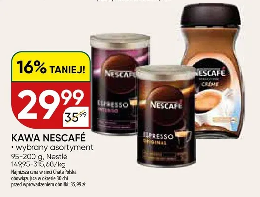 Kawa Nescafé wybrany asortyment promocja w Chata Polska