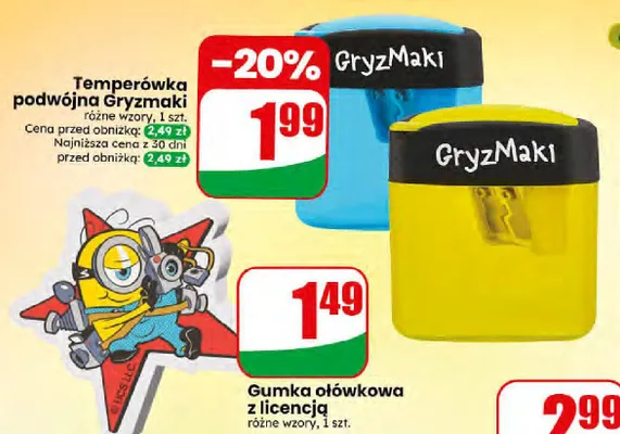 Temperówka podwójna Gryzmaki promocja w Dino
