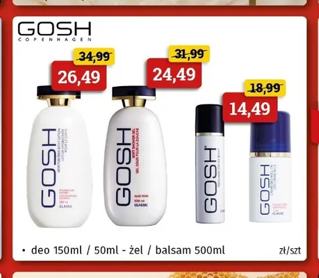 Balsam do ciała Gosh Classic promocja w Drogeria Kosmyk